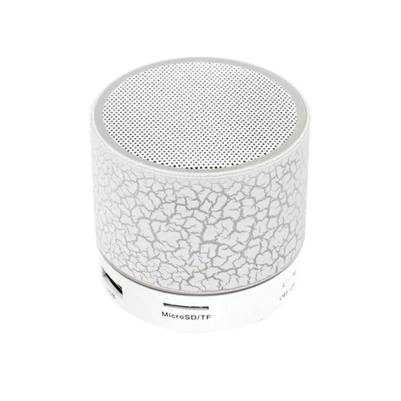 A9 Mini Portable Speaker Bluetooth Wireless Car Audio Dazzling Crack LED Lights Subwoofer Support TF Card USB Charging for PC