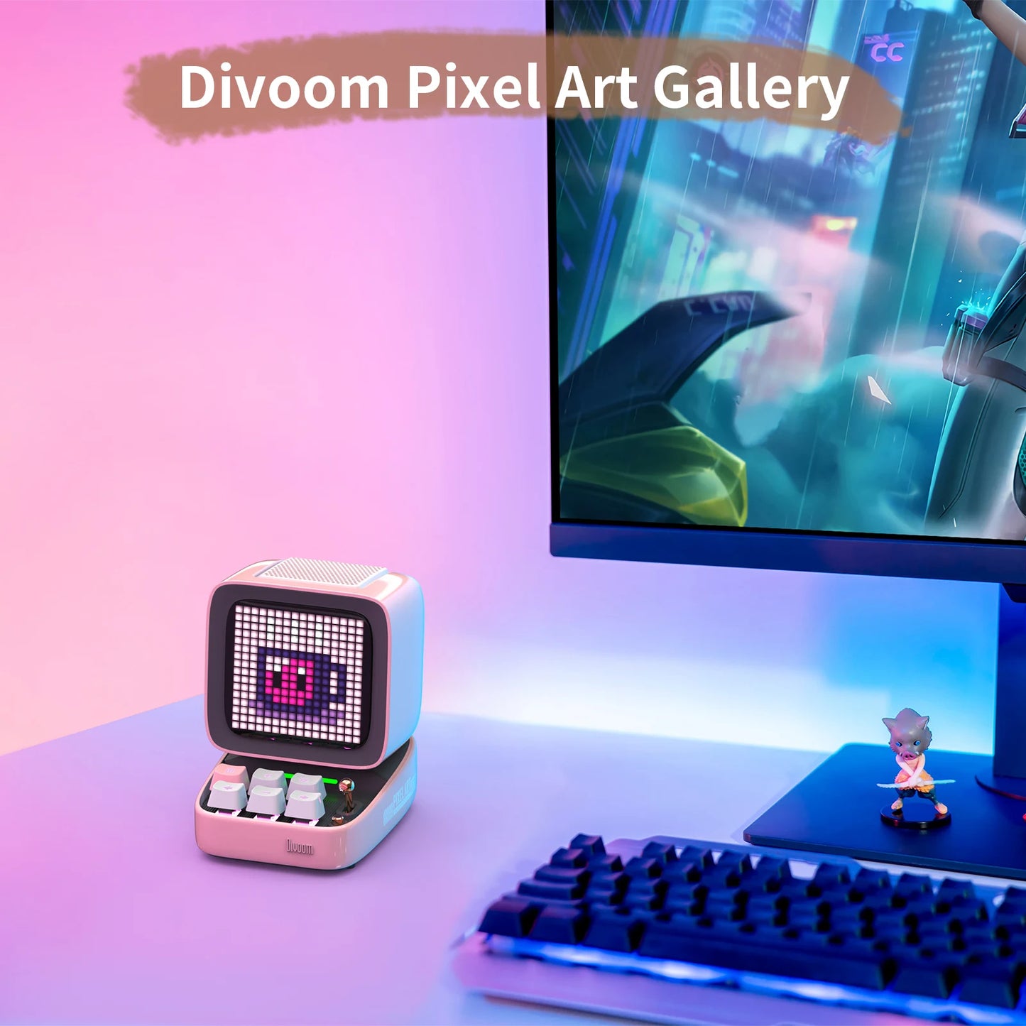Divoom Ditoo-Pro Retro Pixel Art Bluetooth Speaker & Alarm Clock