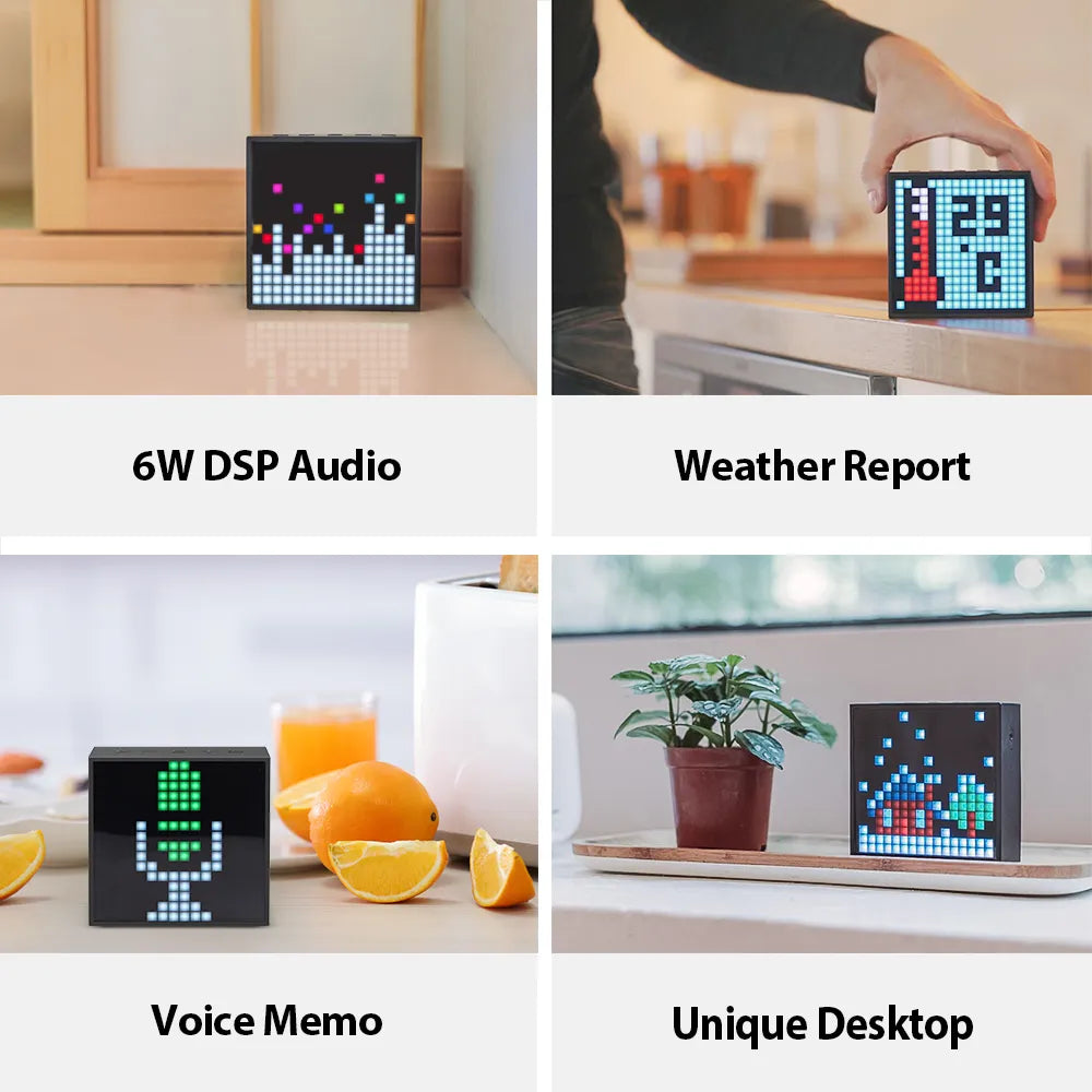 Divoom Timebox Evo Bluetooth Speaker with Programmable LED Display & Alarm Clock